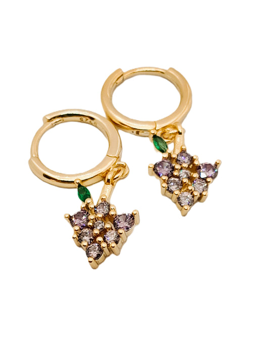 Aros Colgante Uvas