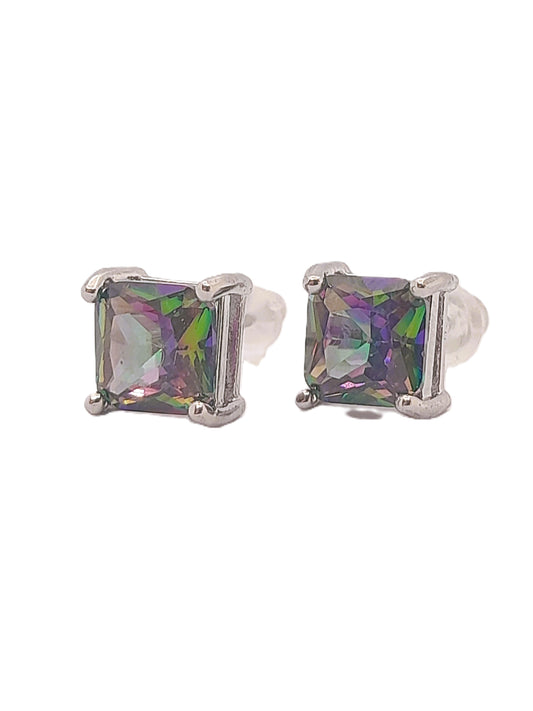 Aros Plata Tornasol