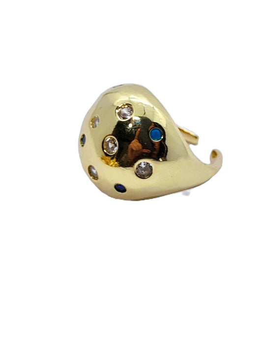 Anillo SELENE en Baño de Oro Ajustable