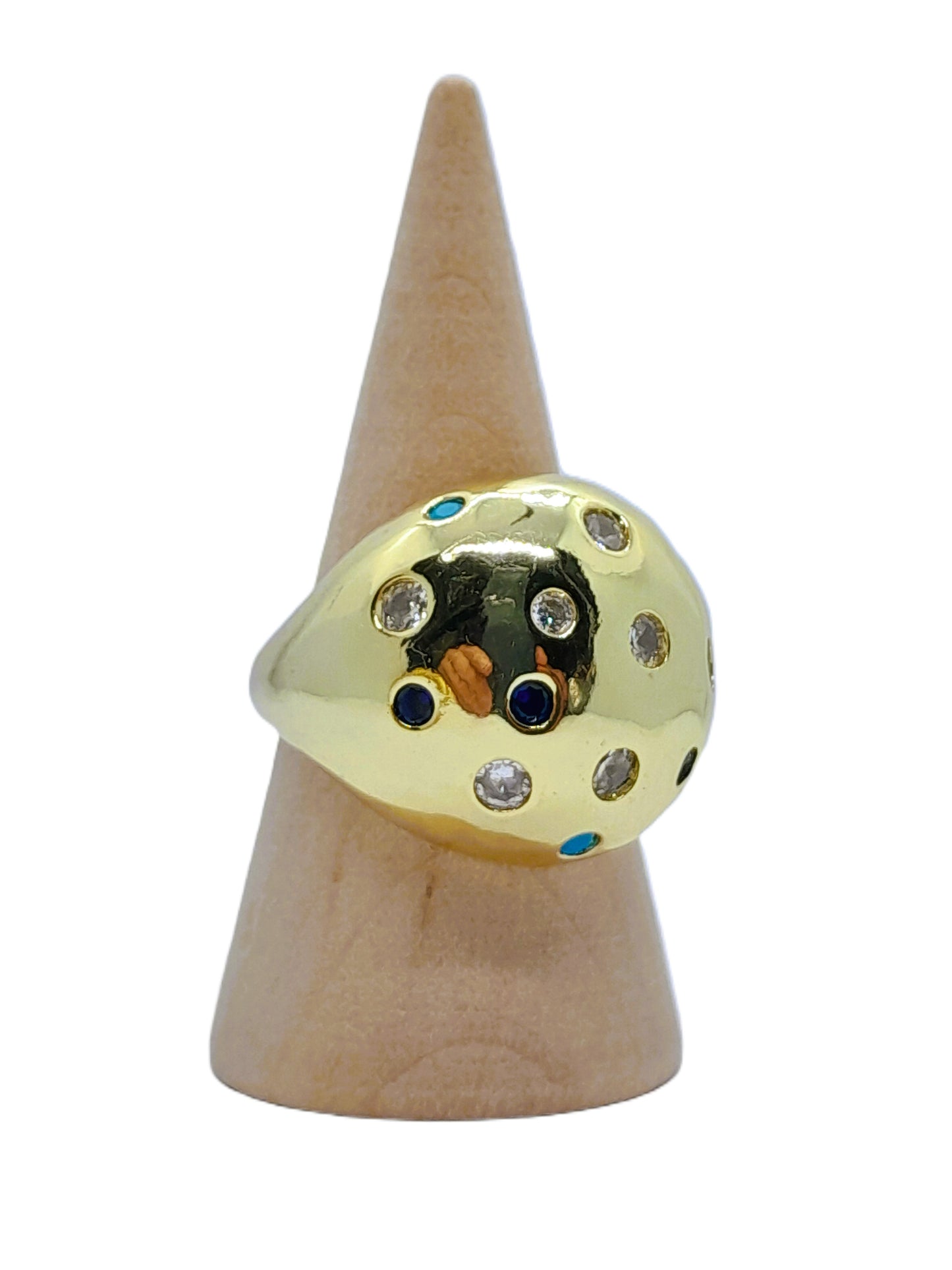 Anillo SELENE en Baño de Oro Ajustable
