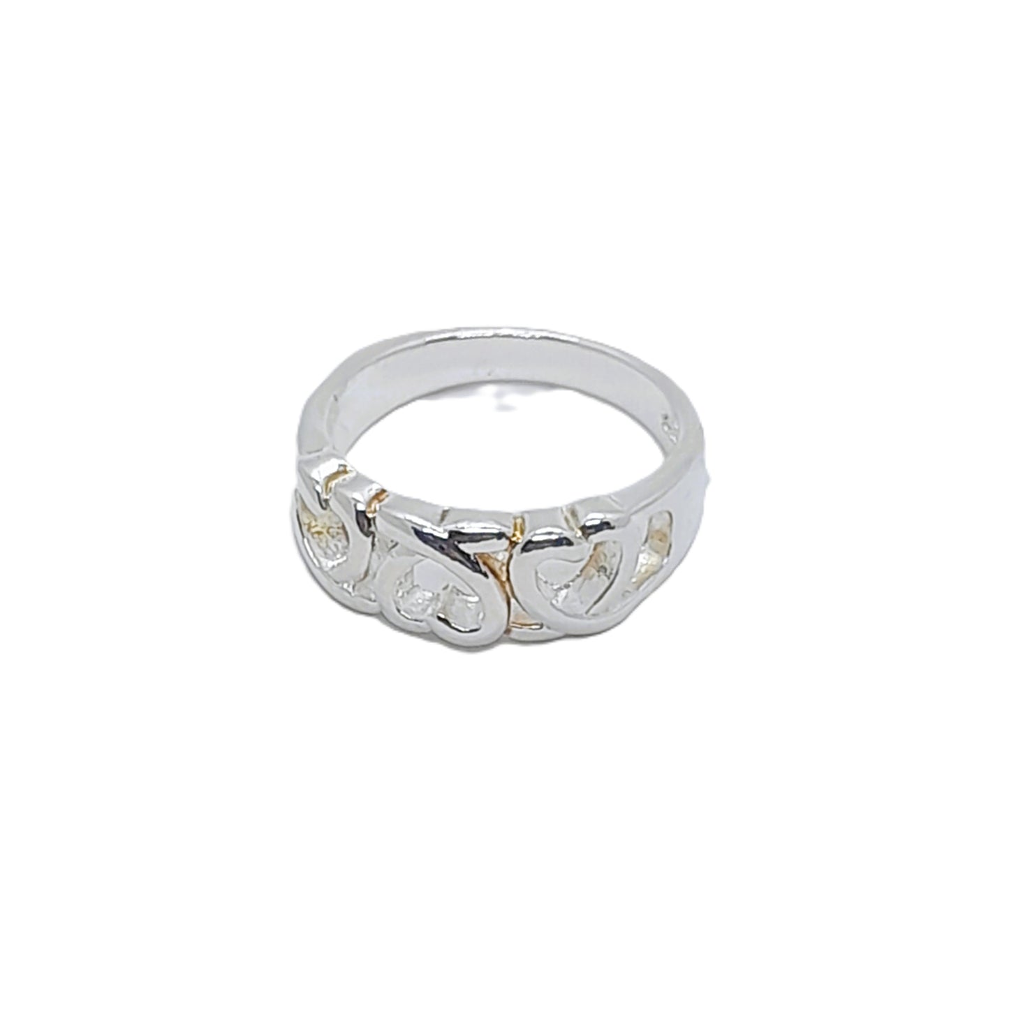 Anillo Plata Corazones