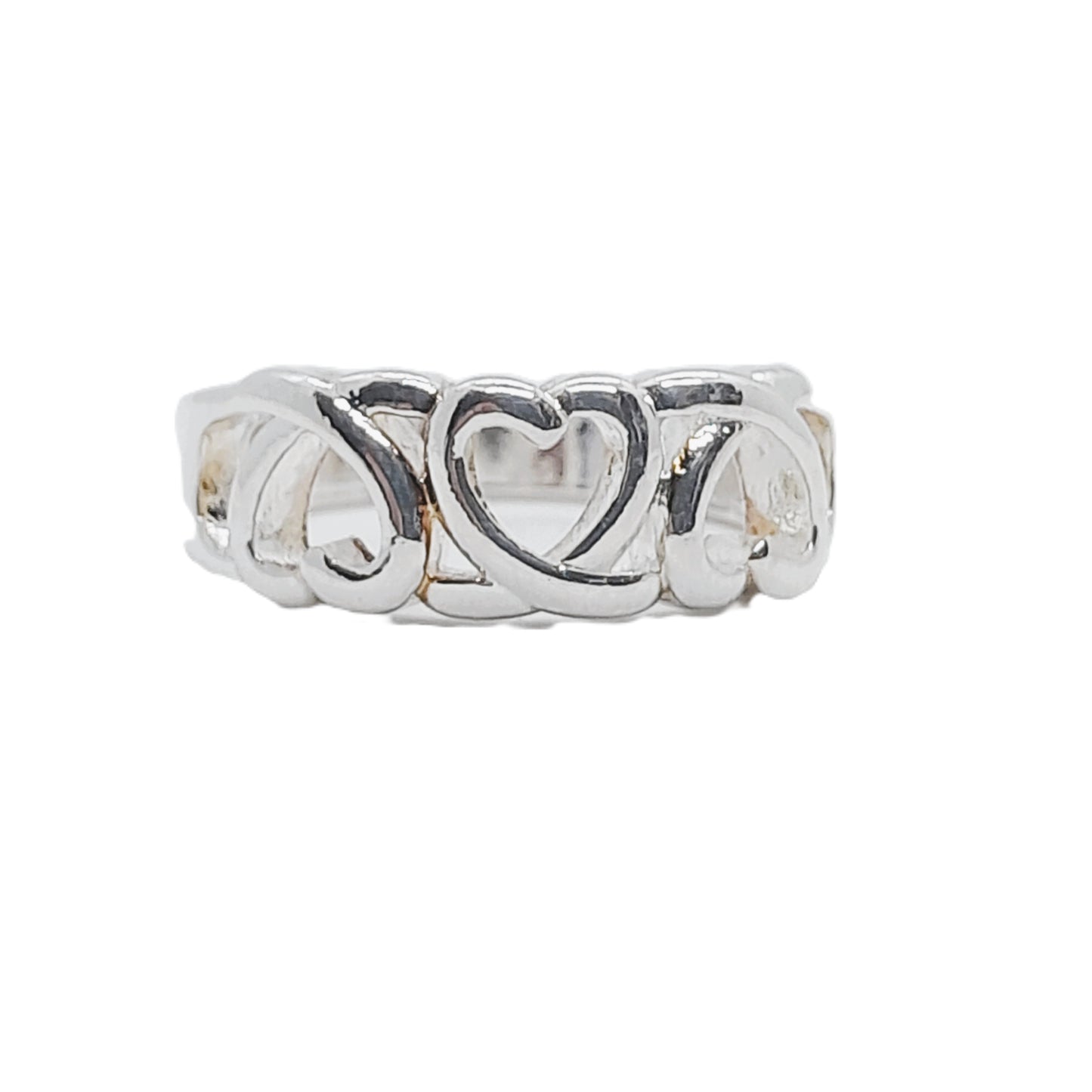 Anillo Plata Corazones