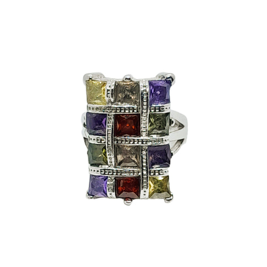 Anillo Circonitas Multicolor