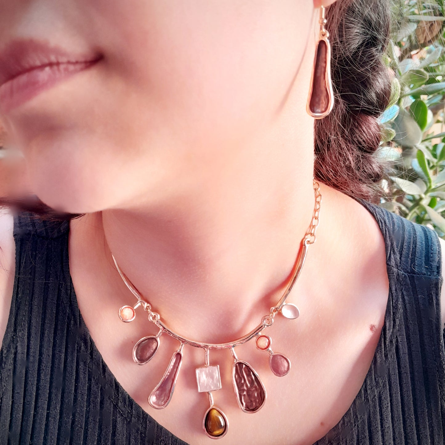 Conjunto AMENET Collar y Aros