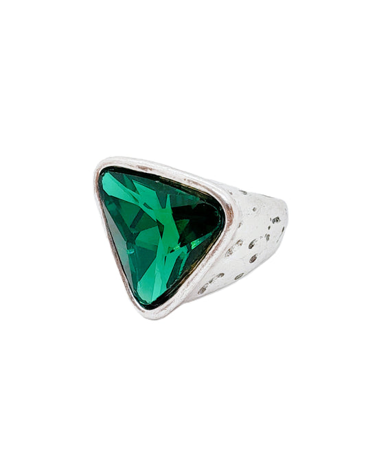 Anillo Triangulo Verde