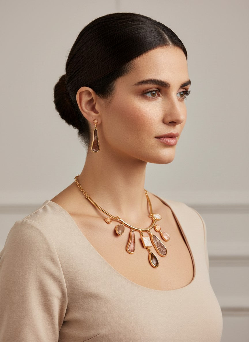 Conjunto AMENET Collar y Aros