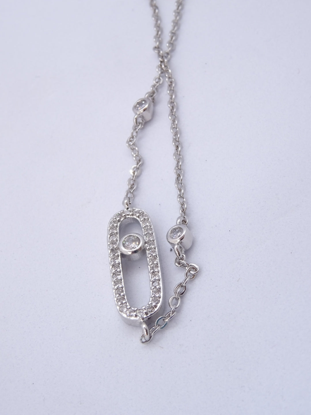 Pulsera ovalo y circonitas