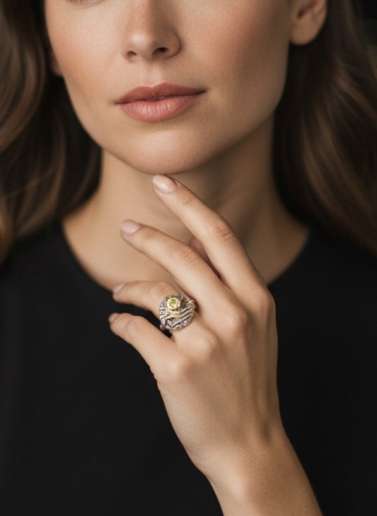 Anillo Tungsteno y Plata