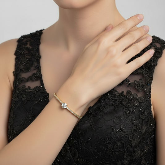 Pulsera Esclava y Circonitas