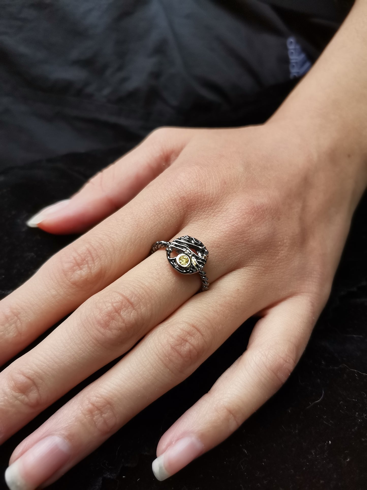 Anillo Tungsteno y Plata