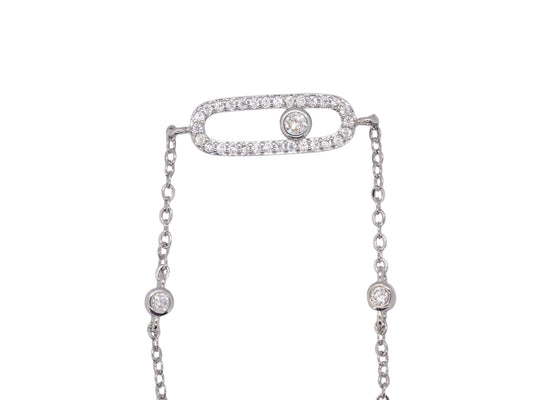 Pulsera ovalo y circonitas